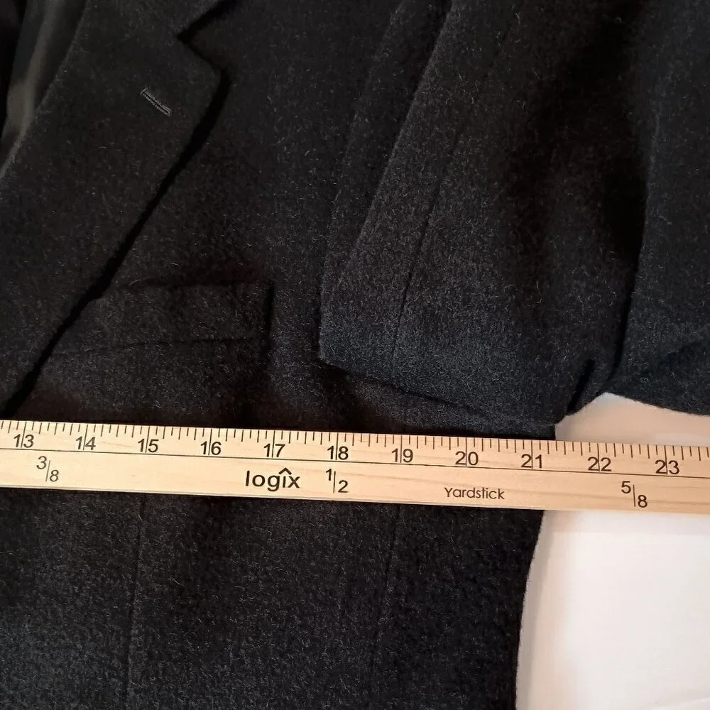 Jos. A. Bank 100% Camel Hair Black Blazer Executive Vibes Classic Goth Size 42 R